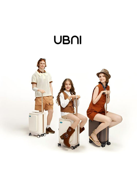 UBNI 20-inch Electric Suitcase with C-LT Floating Tech, 360° Wheels & 2-in-1 Trolley Rider – Ideal for Carry-On Travel